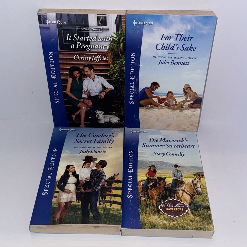 4 Harlequin Special Edition Romance Book Set